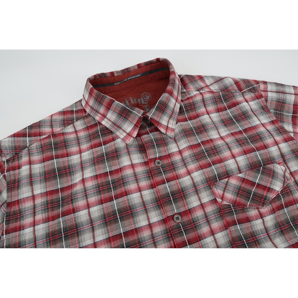 Kuhl‎ Button Down Shirt Mens Large Red Plaid Short Sleeve Performance Outdoor